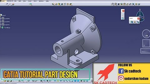CATIA V5 TUTORIAL PART DESIGN | PART DESIGN WORKBENCH IN CATIA V5|