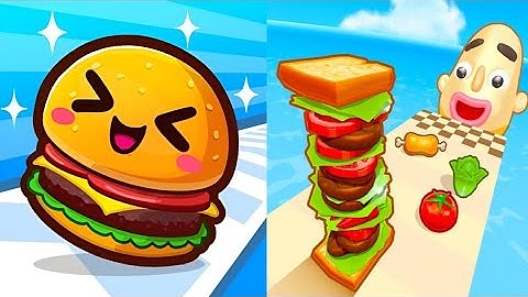 DJ Music Run VS Sandwich Runner - All Levels SpeedRun Gameplay Android iOS Ep1