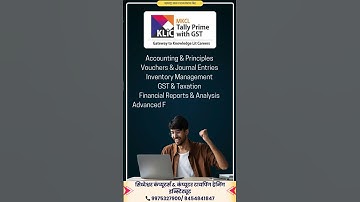 Learn KLiC Tally Prime with GST In Siddeshwar Computers, Malgaon.| Learn Accounting