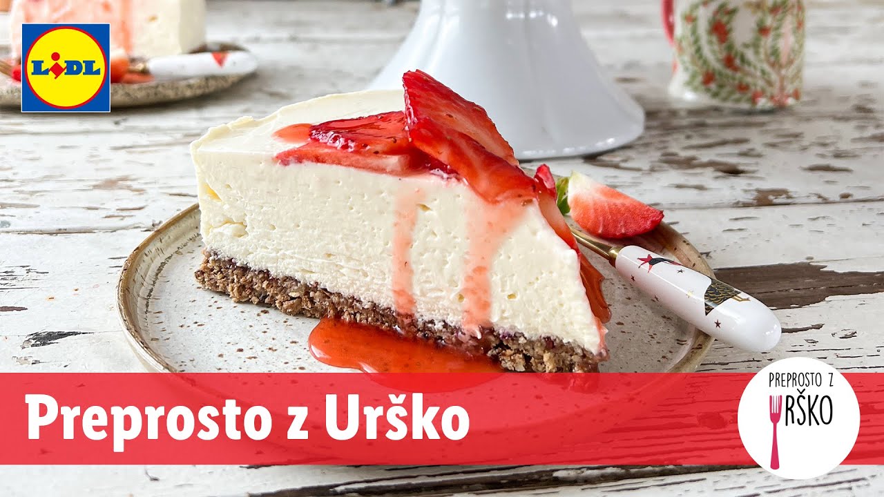 Preprosto z Urško: Sveža jagodna torta z belo čokolado in kosmiči