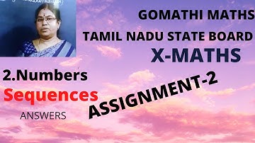 10th Maths Assignment 2 Unit 2 | Numbers and sequence| @Gomathidharmarajan