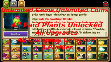 [No Root] Plants vs Zombies 2 V9.5.1 pp.dat/Android Save Game | Unlimited Gems,Coins,All Paid Plants