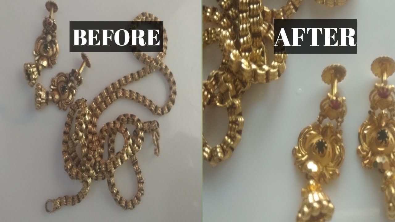 How to clean gold in home| gold chain cleaning in tamil - YouTube