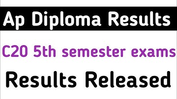 Diploma C20 5th semester Instant examination results has been released