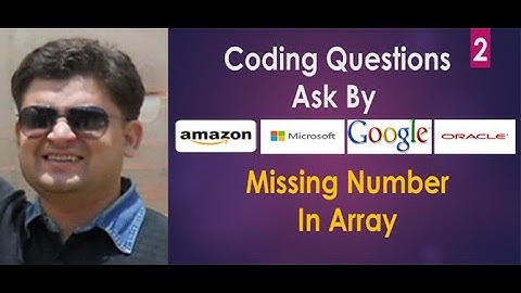 Missing number in array  interview coding problem Hindi part 2  by Nitin Gupta