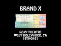 Capture de la vidéo Brand X - 1979-09-21 - West Hollywood, Ca @ Roxy Theatre [Early] [Audio]