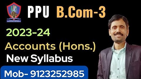 PPÚ BCom part 3 accounts honours complete syllabus 2023-24