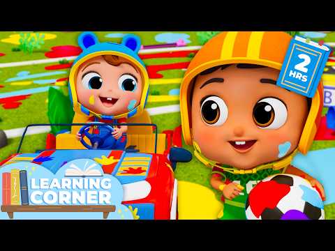Messy Backyard Soccer Race! | Little Angel | Learning Corner 📚 | Educational Videos For Kids