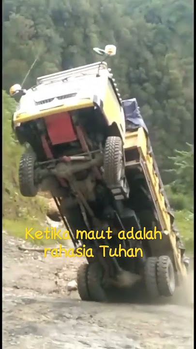 Detik-detik menegangkan sopir truk di tanjakan trans Papua #shorts
