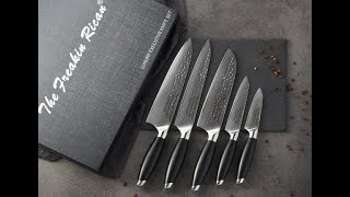 The Freakin Rican Knives Set. Damascus Steel