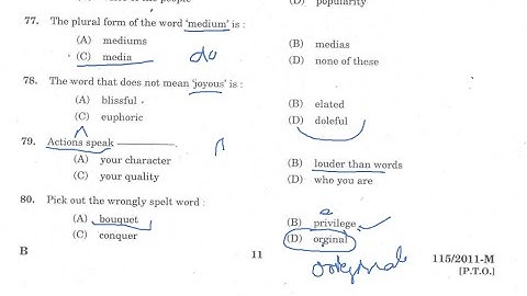 Ldc Exam Preparation | 20English Questions | Kerala psc