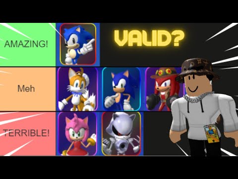 Create a All Sonic Speed Simulator Skins and Characters Tier List -  TierMaker