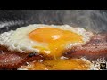 Thick Bacon & Runny Yolk ASMR | 深夜培根爆漿蛋黃聲