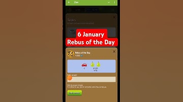 Rebus of The Day Zoo 6 January || Zoo Rebus of the day Code|| Zoo Rebus of the day