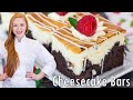 Chocolate Raspberry Cheesecake Bars - The BEST Cheesecake Bars!! With Brownie Base!