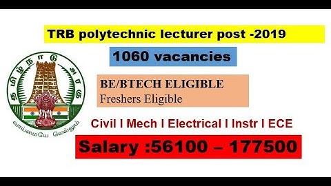 trb recruitment 2019 - engineering /non engineering