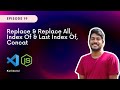 Replace, IndexOf & Concat | JavaScript Tamil Tutorial - Part 19