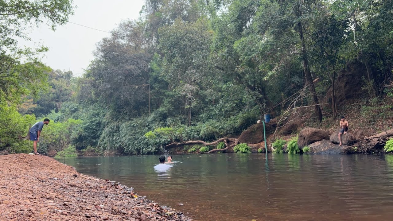 Thand mein river  mein nhaya🥶