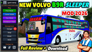 How To Download Volvo B9R Sleeper Bus Mod in Bus Simulator Indonesia |BUSSID Volvo Sleeper Mod 2026