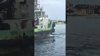 Jackup Barge Side Towing By Aoraki Tugboat At Thilafushi Maldives #viral #ship #marinelensaj #shorts
