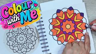 Beautiful Floral Mandala Colouring Page Relaxing Alcohol Markers Colour with Me