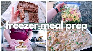 POSTPARTUM MEAL PREP W/ ME | 1 week of freezer meals | breakfasts, dinners &amp; breastfeeding snacks