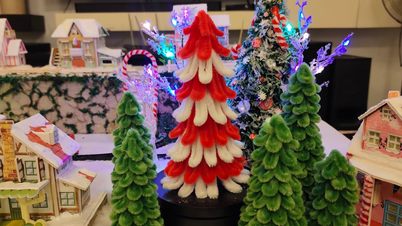 DIY MINI CHRISTMAS TREE USING FUZZY WIRE / Nolly Panganiban vlogs - YouTube