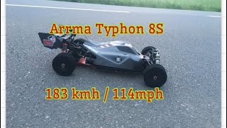 Arrma Typhon SpeedRun - 183 kmh / 114.00 mph