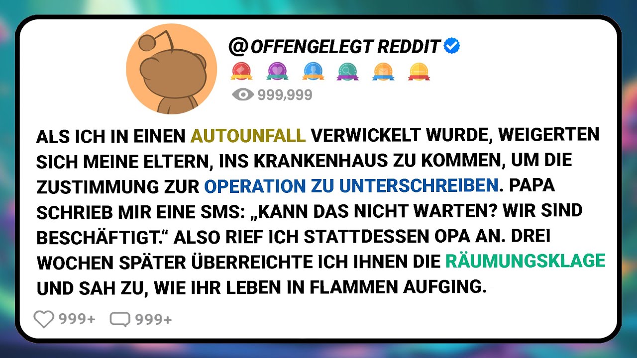 Als Ich In Einen Autounfall Verwickelt Wurde, Weigerten Sich Meine Eltern, Ins Krankenhaus Zu......