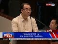 BP: Privilege speech ni Sen. Alan Peter Cayetano