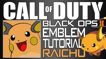Black Ops 2 - Emblem Tutorial: The BEST Raichu Emblem (Pokemon)