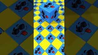 Relaxing 3D ball & cube animation 🎯#shorts #relaxing #3d #animation #blender #loop