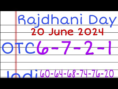 rajdhani day 20-06-2024 All Matka availableKalyan #SATTA_MATKA_KALYAN