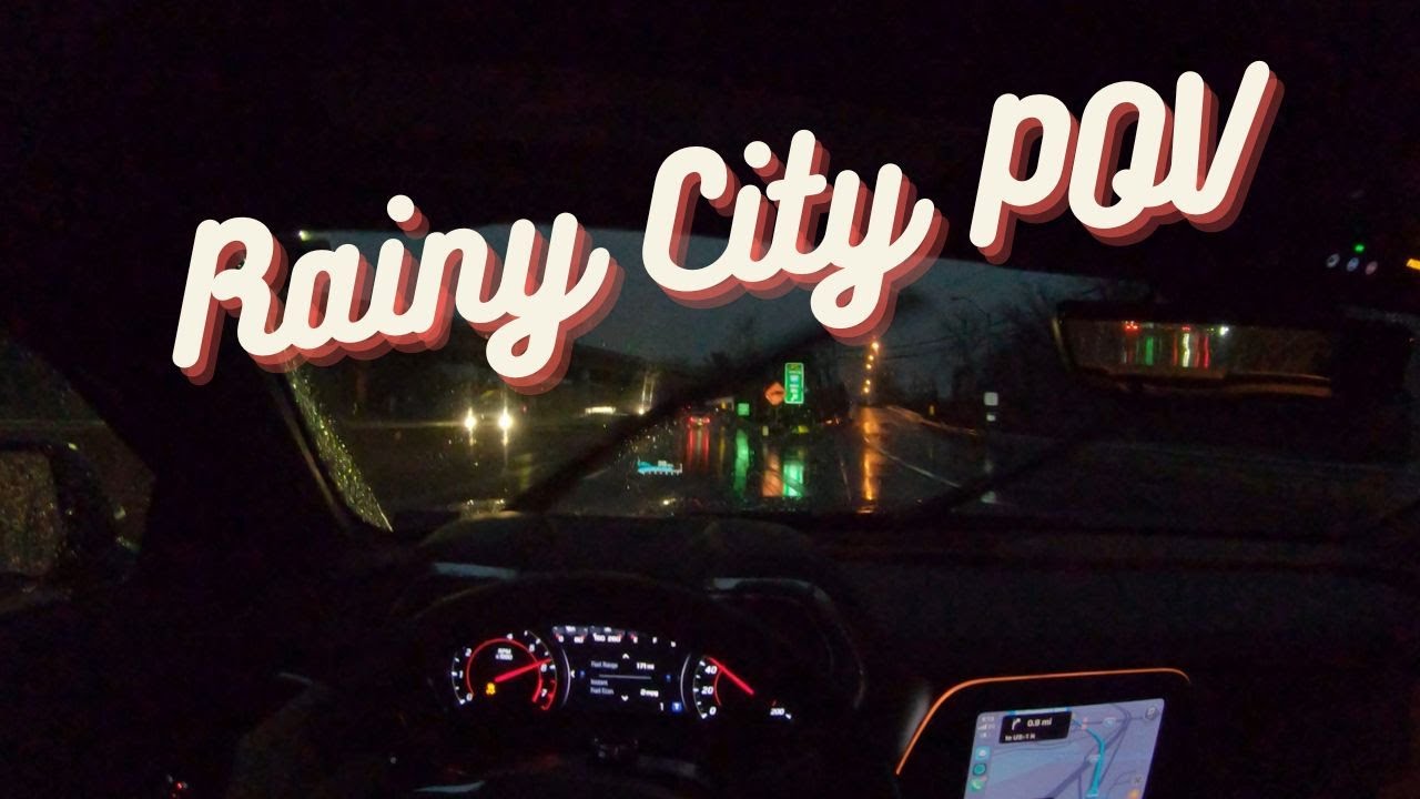 Rainy Night City Drive - 2023 Camaro SS POV