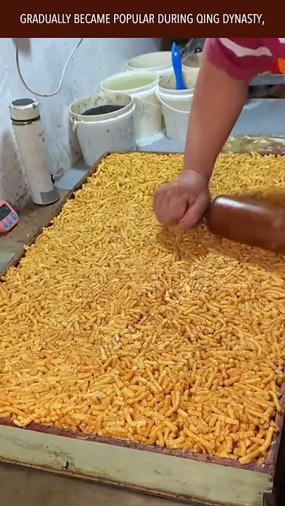 $0.7USD SACHIMA, A NORTH CHINA STYLE SWEET SNACK #chinesefood #streetfood #snack #sweets #foodlover