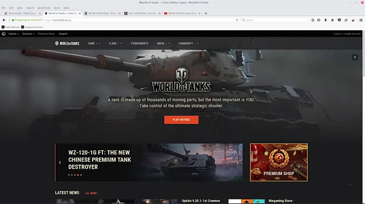 Installing world of tanks and other games in play on linux or script..!!