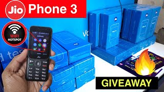 Jio Phone 3 Hotspot, Call Recording, WiFi + Giveaway 🔥 | New Jio Phone F320B 2021