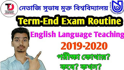 NSOU English Language Teaching Term - End Exam Routine and Exam Center Published