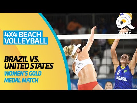 Beach Volleyball 4x4 Brazil Vs USA Women S Gold Medal Match ANOC World Beach Games Qatar 2019