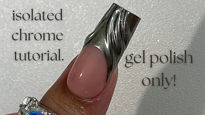 how to do isolated chrome nail art ⭐️✨