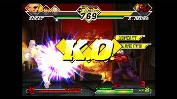 (PS3 60fps) CvS2 - 1500 Groove Points, beating S. Akuma & unlocking Boss Battle Mode 1/8/17