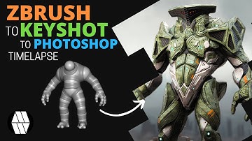 ZBrush to Keyshot to Photoshop Timelapse - 