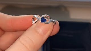 Infinity Promise Rings for Her 925 Sterling Silver Love Heart Engagement Rings Review