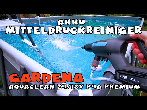 Gardena Akku-Mitteldruckreiniger AquaClean 24/18V P4A Premium