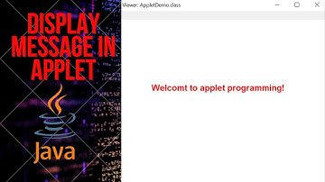 | How to display message in Applet | Java Program | Applet | Advance Java | Applet using  | Program