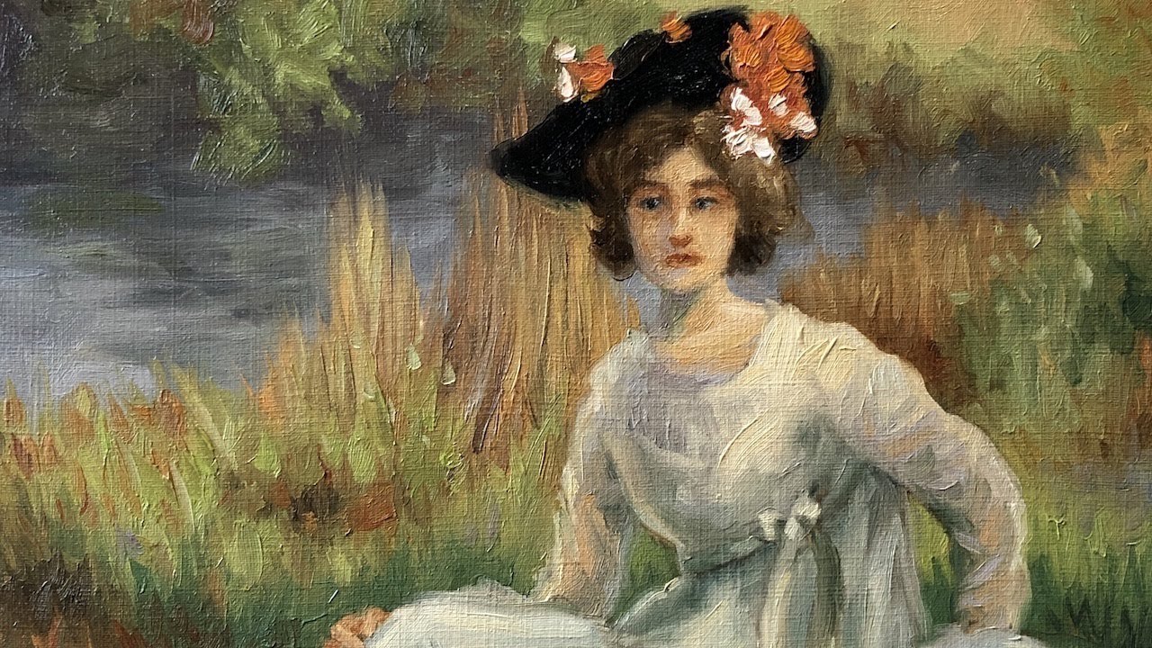 Woman in Nature Oil Painting TimeLapse Portrait Painting Fine Art