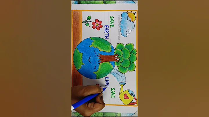 ✨ World Environment Day Poster Drawing✨ #drawing #youtubeshorts #easydrawing #environmentdaydrawing