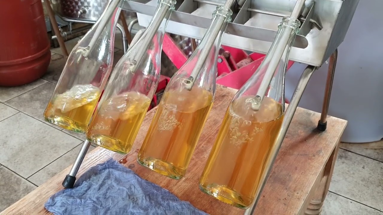 Bottling Kingston Black 2023 Cider - pet nat
