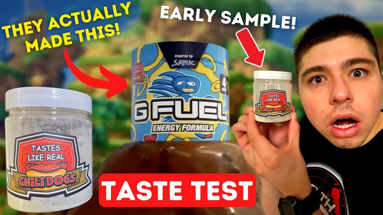 Trying The NEW Sanic Chili Dog GFUEL Flavor FIRST TASTE TEST! YouTube