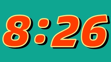 8 Minute and 26 Second Countdown Timer ⏰ | Bright green screen and huge numbers